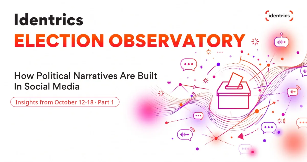 Identrics Presidential Election Observatory: political narratives on social media, 12-18 October, Part 1