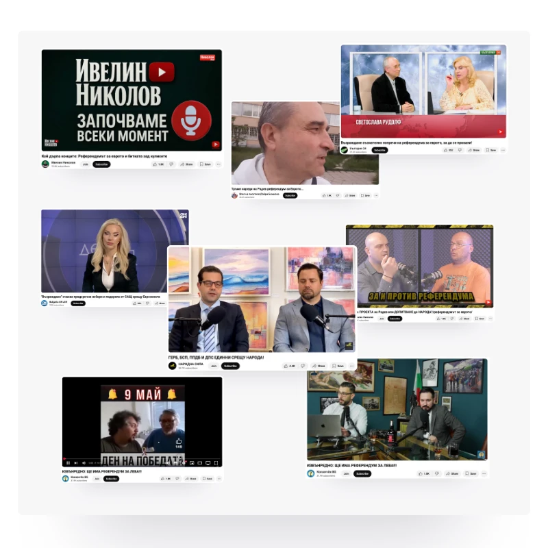 Avatars of the top 5 most visible channels